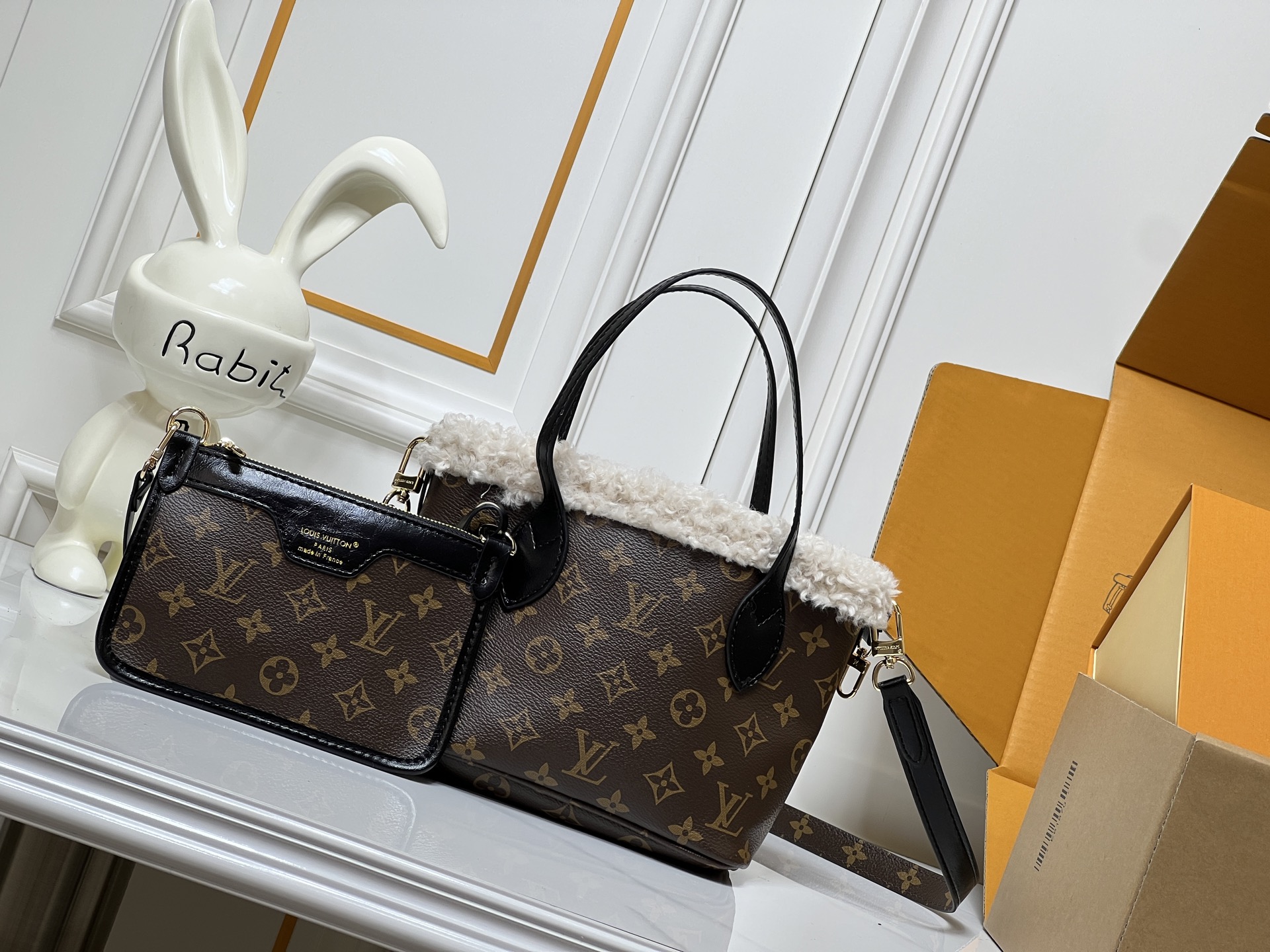 Louis Vuitton LV Classic Bucket Bag Premium Canvas Model M45497 Multiple Compartments Fashion Statement New Arrival